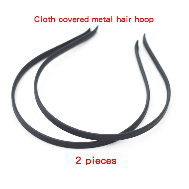 wide tooth hair band girl's metal wrapped cloth headband