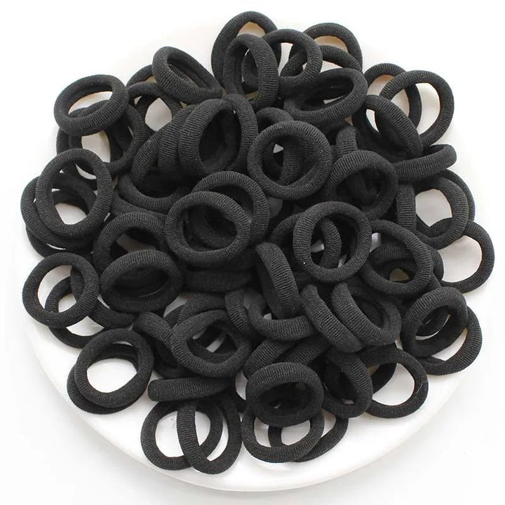 100/200PCS Women Girls Colorful Nylon Elastic Hair Bands - Beauty Accessories Now