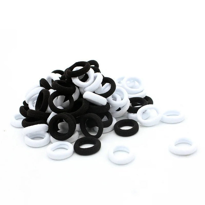 100/200PCS Women Girls Colorful Nylon Elastic Hair Bands - Beauty Accessories Now