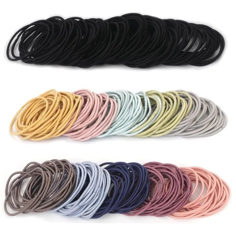 100pcs Hair Elastics Ties Band - Beauty Accessories Now