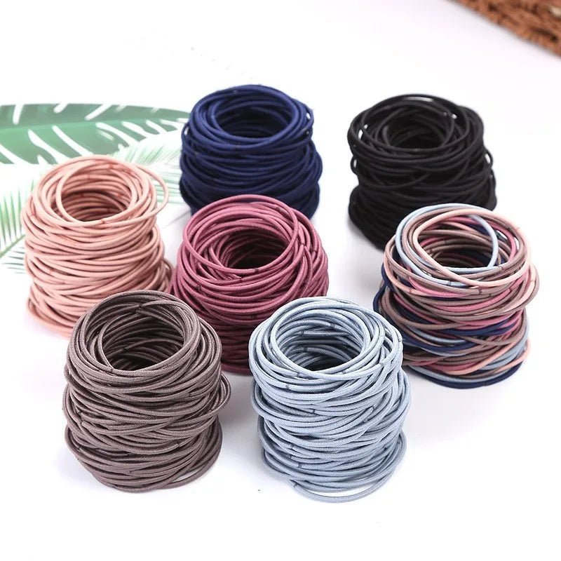 100pcs Hair Elastics Ties Band - Beauty Accessories Now