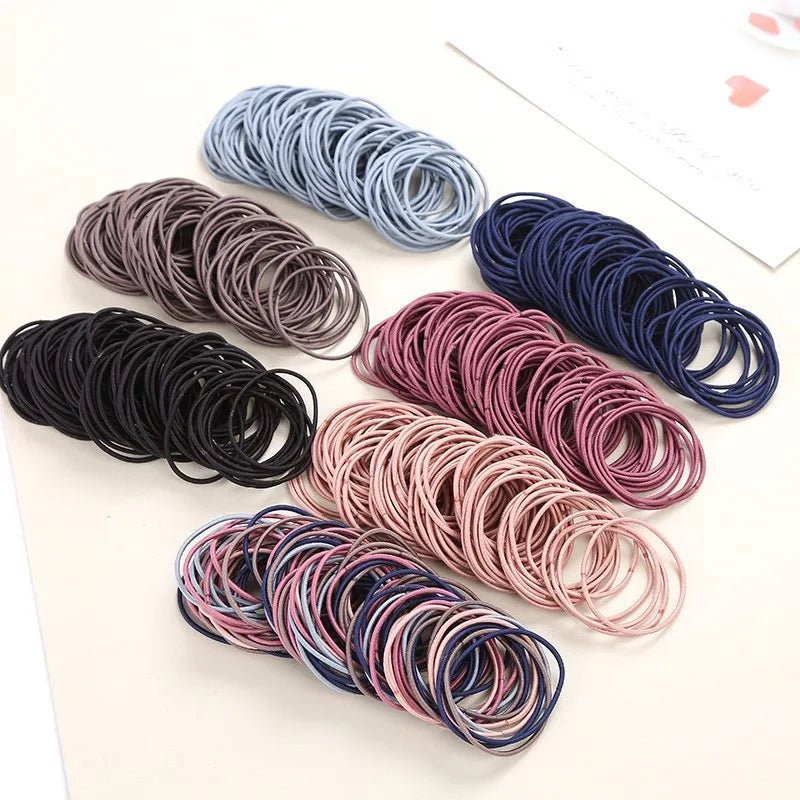 100pcs Hair Elastics Ties Band - Beauty Accessories Now