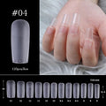 120 Pcs Boxed Transparent Coffin Ballet Fake Nails - Beauty Accessories Now