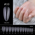 120 Pcs Boxed Transparent Coffin Ballet Fake Nails - Beauty Accessories Now