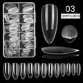 120 Pcs Boxed Transparent Coffin Ballet Fake Nails - Beauty Accessories Now