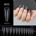 120 Pcs Boxed Transparent Coffin Ballet Fake Nails - Beauty Accessories Now