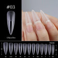 120 Pcs Boxed Transparent Coffin Ballet Fake Nails - Beauty Accessories Now