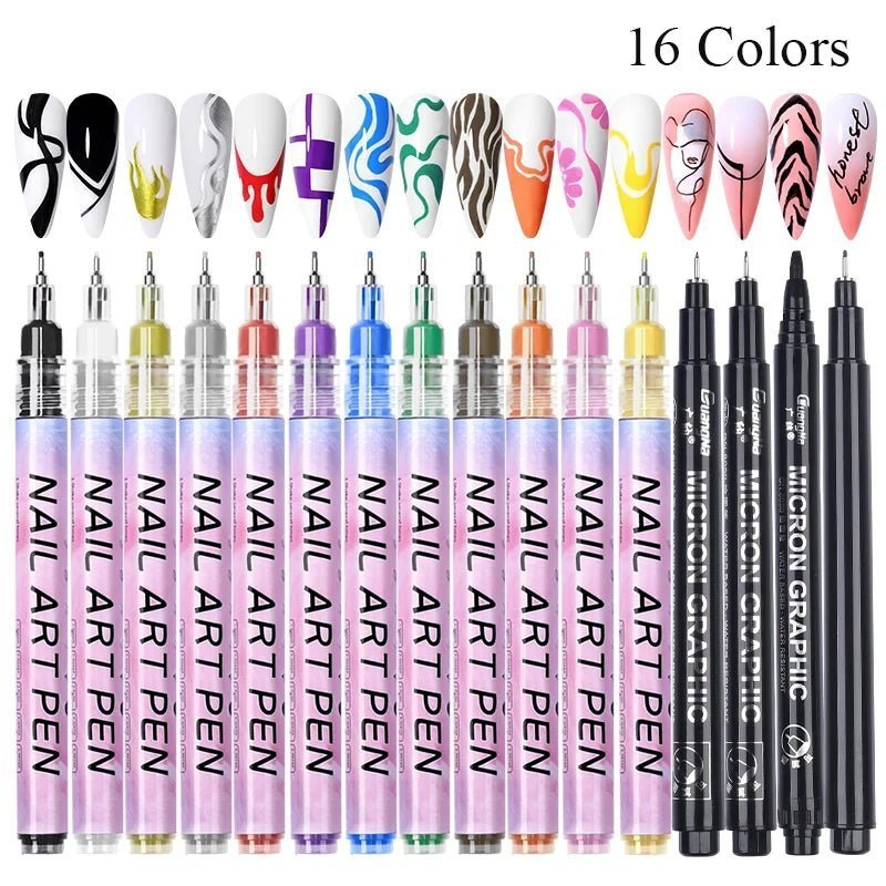 1Set Nail Art Drawing Pen Graffiti Nail - Beauty Accessories Now