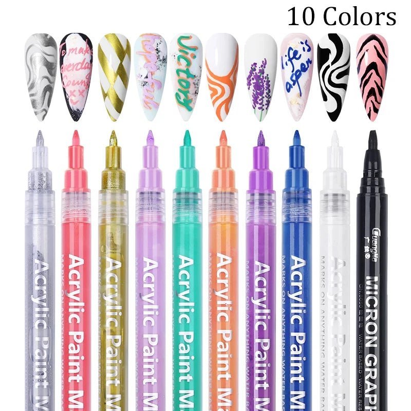 1Set Nail Art Drawing Pen Graffiti Nail - Beauty Accessories Now