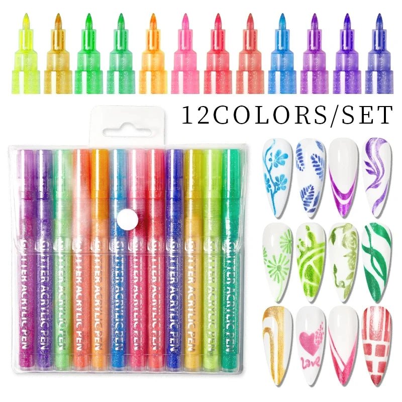 1Set Nail Art Drawing Pen Graffiti Nail - Beauty Accessories Now