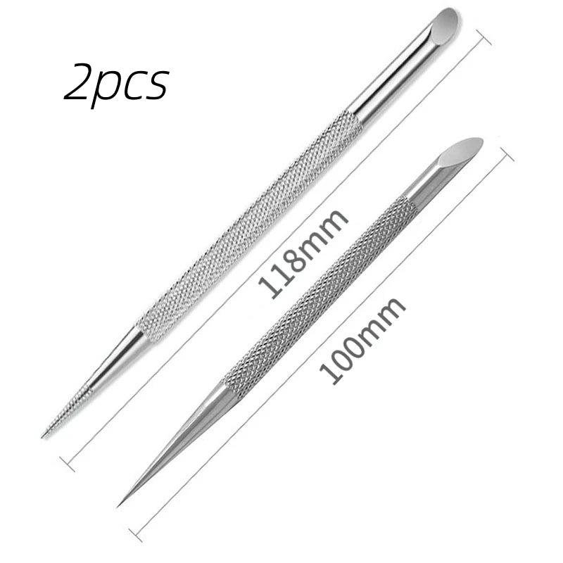 2 pcs Double-ended Use Stainless Steel Nail Art - Beauty Accessories Now