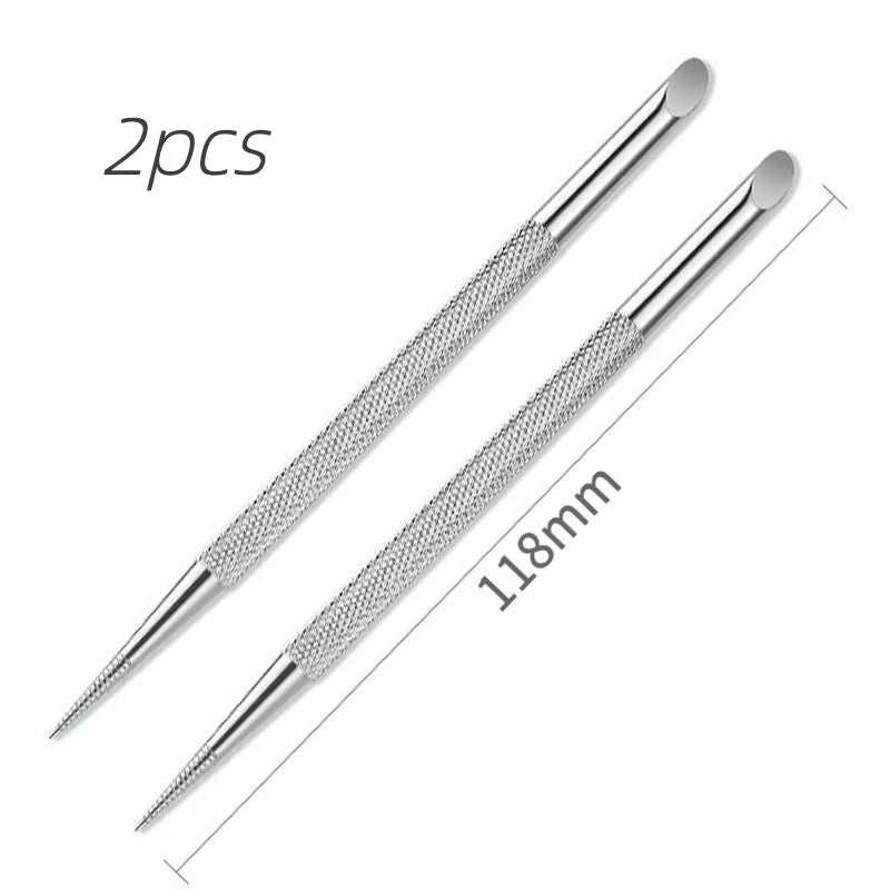 2 pcs Double-ended Use Stainless Steel Nail Art - Beauty Accessories Now