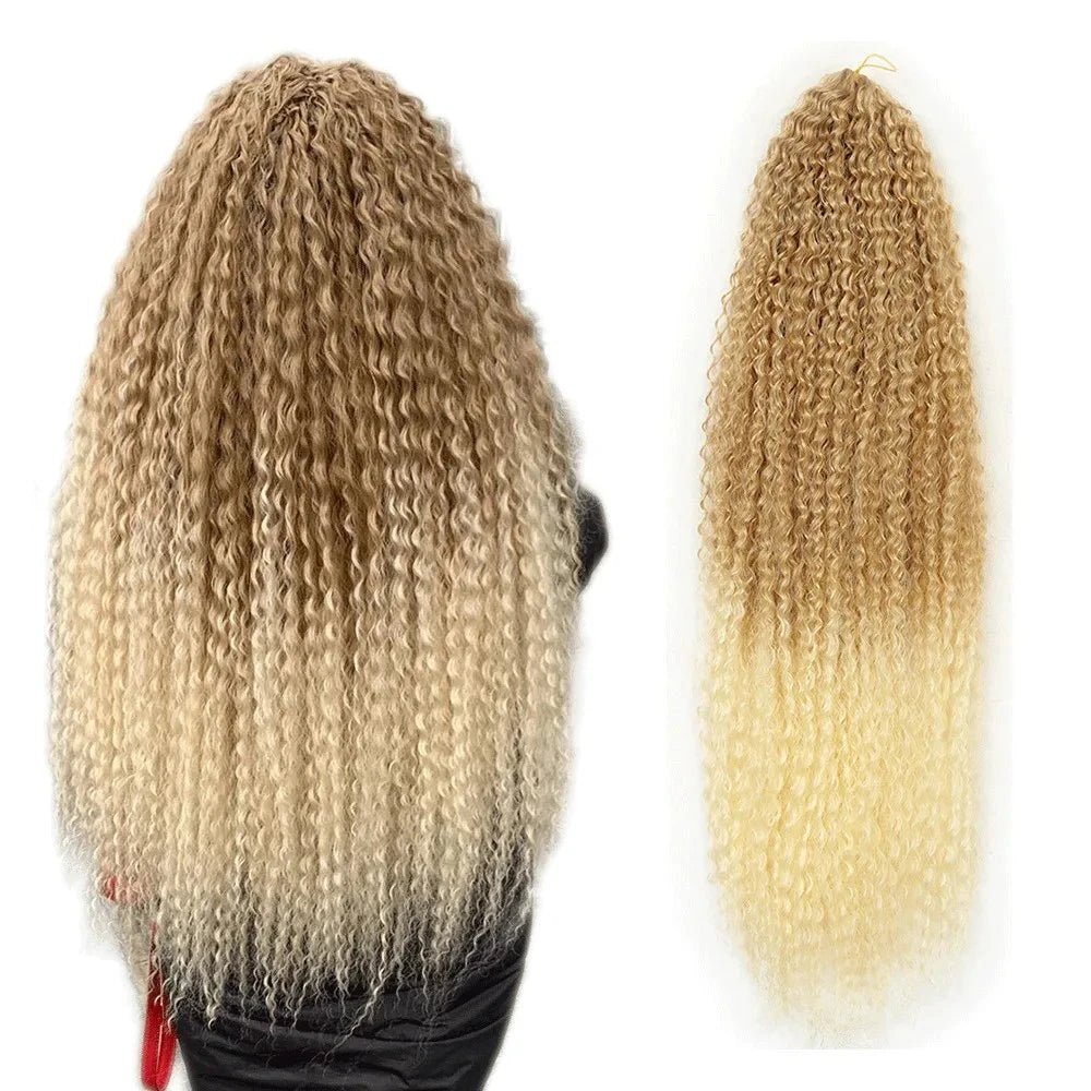 20 - 28 Inch Afro Kinky Curly Crochet Braids Hair - Beauty Accessories Now