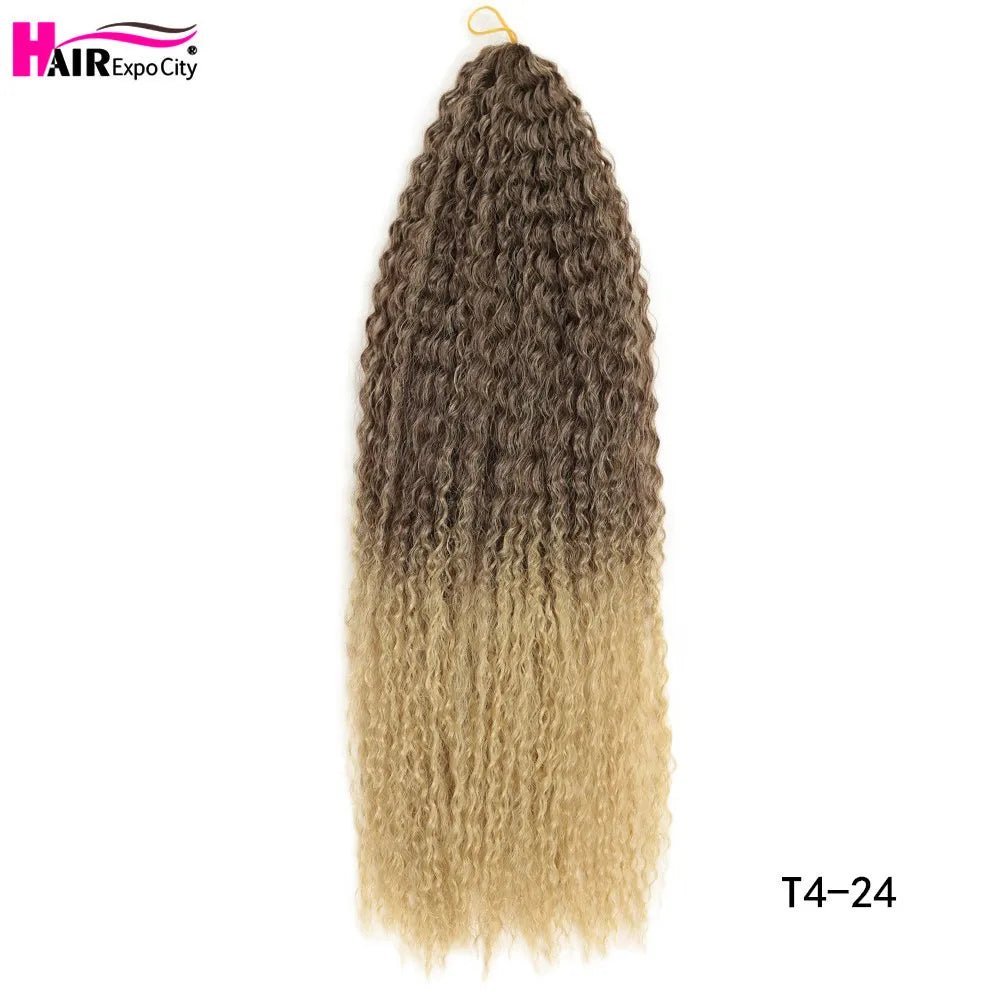 20 - 28 Inch Afro Kinky Curly Crochet Braids Hair - Beauty Accessories Now