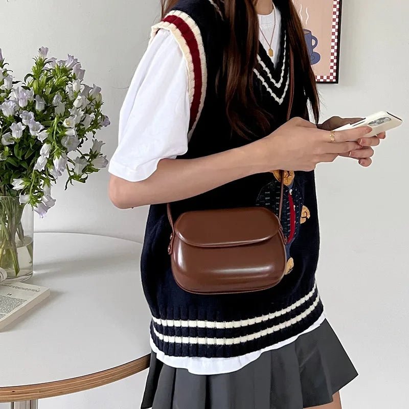 2024 Mini Flap Crossbody Bag: PU Leather, Simple Design - Beauty Accessories Now