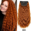 20Inch Synthetic Hair Clip In Long Wavy Thick Hairpieces For Women - Beauty Accessories Now