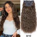 20Inch Synthetic Hair Clip In Long Wavy Thick Hairpieces For Women - Beauty Accessories Now