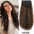 20Inch Synthetic Hair Clip In Long Wavy Thick Hairpieces For Women - Beauty Accessories Now