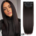 20Inch Synthetic Hair Clip In Long Wavy Thick Hairpieces For Women - Beauty Accessories Now