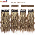 20Inch Synthetic Hair Clip In Long Wavy Thick Hairpieces For Women - Beauty Accessories Now