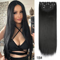 20Inch Synthetic Hair Clip In Long Wavy Thick Hairpieces For Women - Beauty Accessories Now