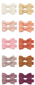 20pcs Solid Ribbon Bowknot Hair Clips - Beauty Accessories Now