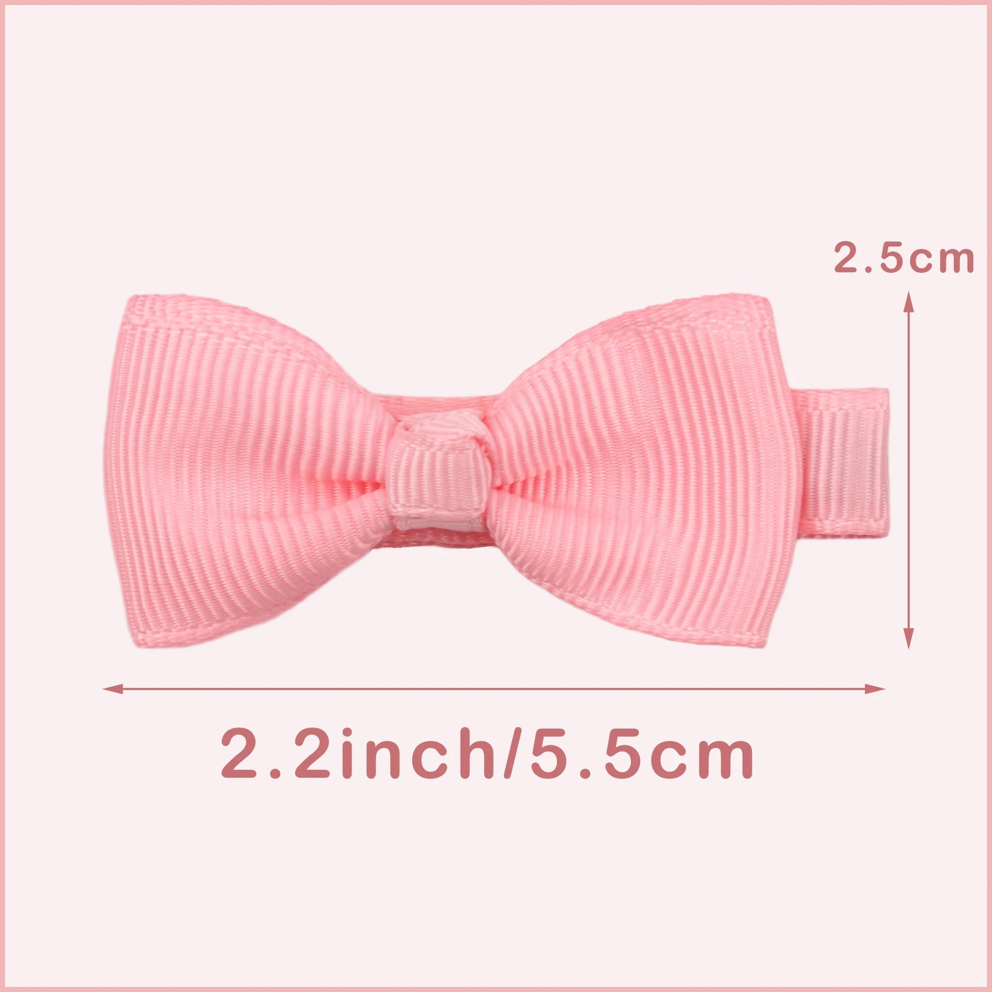 20pcs Solid Ribbon Bowknot Hair Clips - Beauty Accessories Now