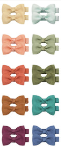 20pcs Solid Ribbon Bowknot Hair Clips - Beauty Accessories Now