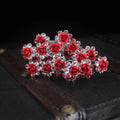 20Pcs Women Bridal Wedding Crystal Diamante Flower U Shape Hairpin - Beauty Accessories Now