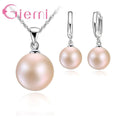 3 Color Option White/Black/Pink Pearl Jewelry Sets Luxury - Beauty Accessories Now