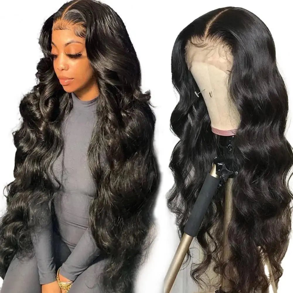 30 Inches Women Long Curly Wig Front Lace Synthetic Hair - Beauty Accessories Now