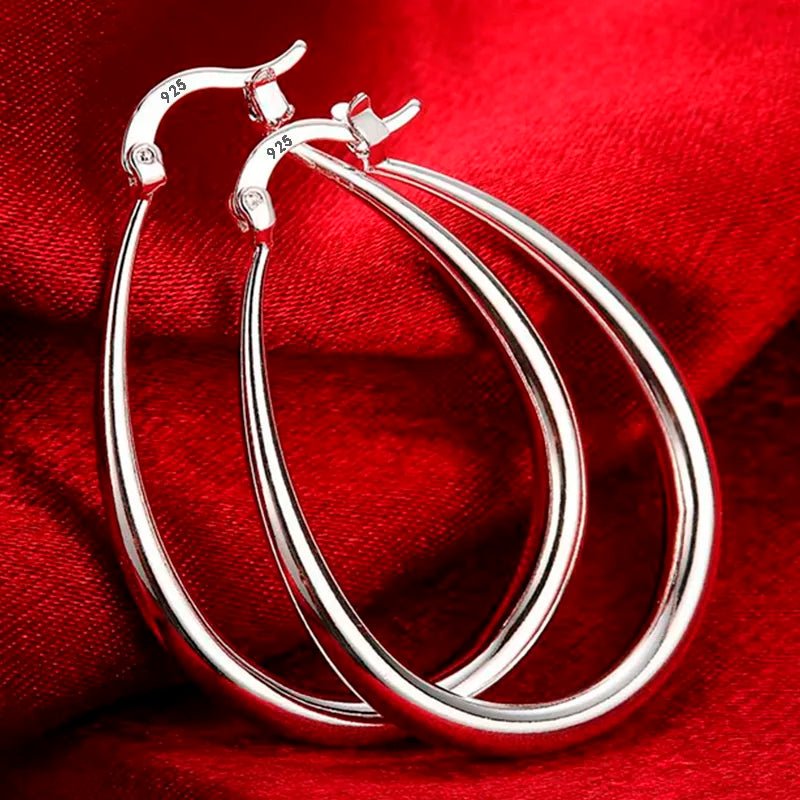 41MM Smooth Circle Big Hoop Earrings For Women - Beauty Accessories Now