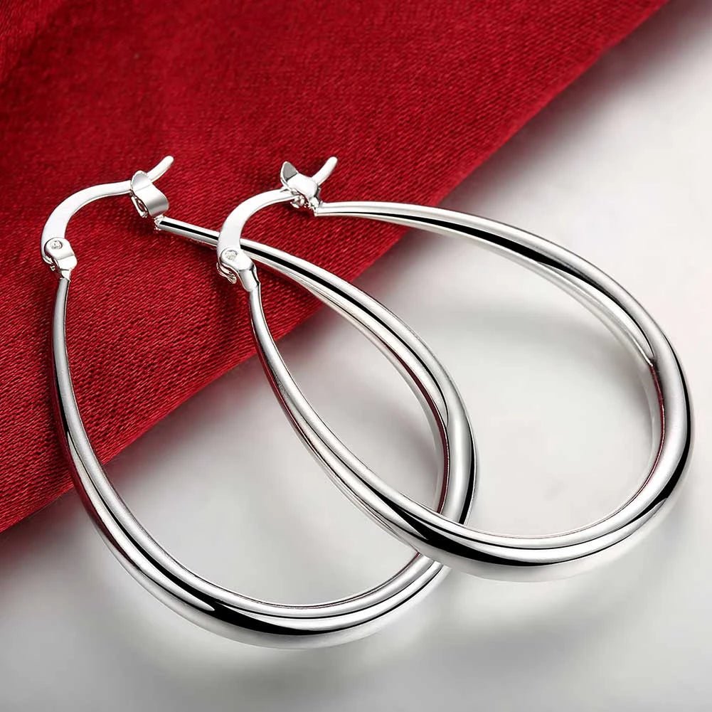 41MM Smooth Circle Big Hoop Earrings For Women - Beauty Accessories Now