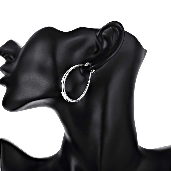 41MM Smooth Circle Big Hoop Earrings For Women - Beauty Accessories Now