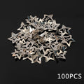 50pcs Sliver Y2K Star BB Hair Clips for Girls - Beauty Accessories Now