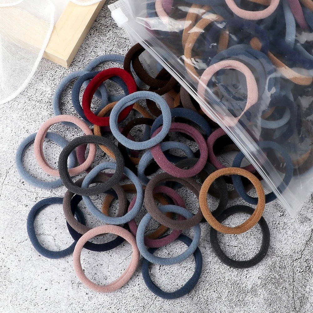 50Pcs Women Girl Mixed Colors Hair Bands - Beauty Accessories Now