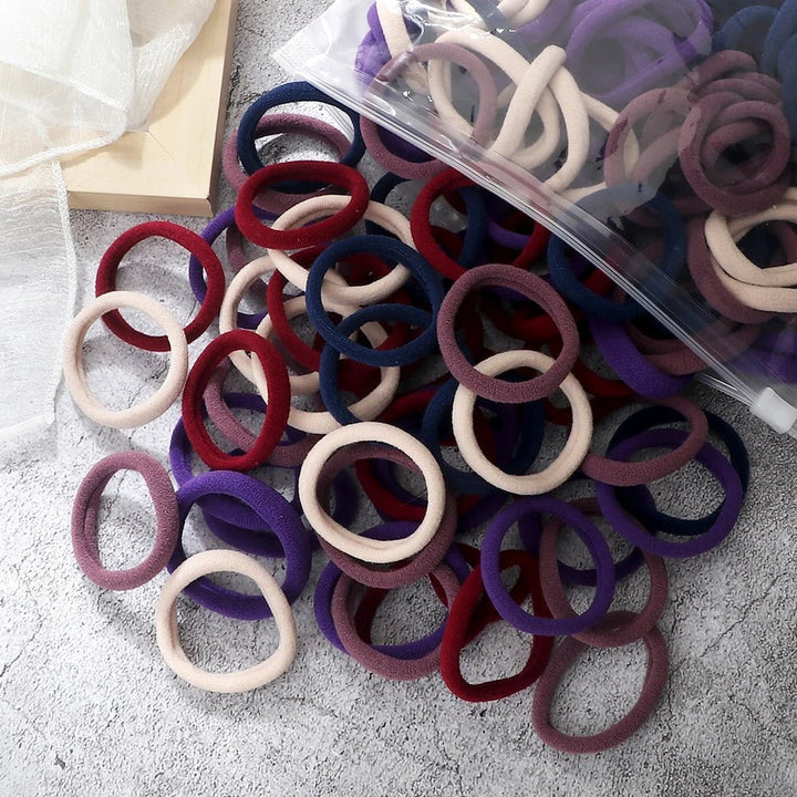 50Pcs Women Girl Mixed Colors Hair Bands - Beauty Accessories Now