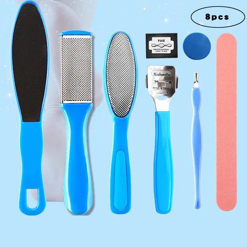 8 Piece Set Foot Octopus Fish Eye Exfoliating Heel Sharpener - Beauty Accessories Now