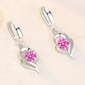 925 Sterling Silver Crystal Zircon Earrings - Beauty Accessories Now