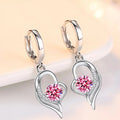 925 Sterling Silver Crystal Zircon Earrings - Beauty Accessories Now