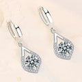 925 Sterling Silver Crystal Zircon Earrings - Beauty Accessories Now