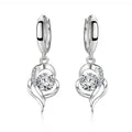 925 Sterling Silver Crystal Zircon Earrings - Beauty Accessories Now