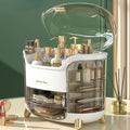 Transparent Desk Makeup Organizer BoxSpecifications:
Use: BrushesMaterial: PlasticFeatures1: Cosmetic BoxFeatures2: Transparent MakeupFeatures3: Jewelry DrawerFeatures4: Home Storage BoxesFeatures5: NecBeauty Accessories NowBeauty Accessories NowTransparent Desk Makeup Organizer Box