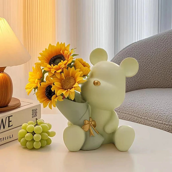 Cute Mini Bear Flower Vase