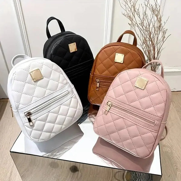 Cute Small Backpack- Rhombic Pattern
