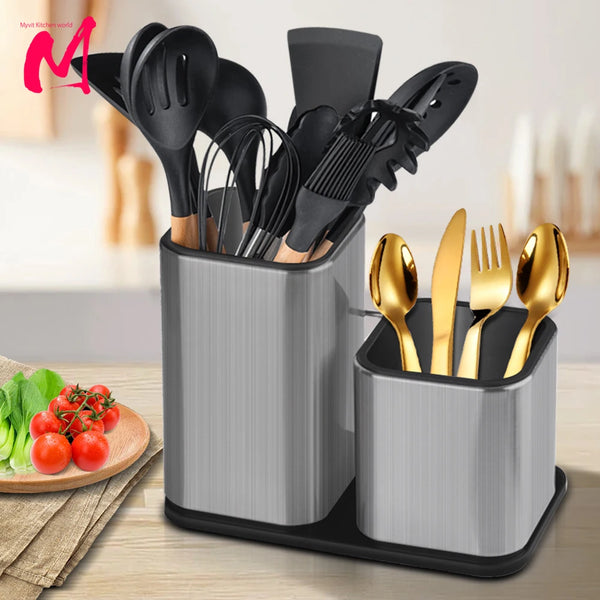 Durable Stainless Steel Utensil Holder