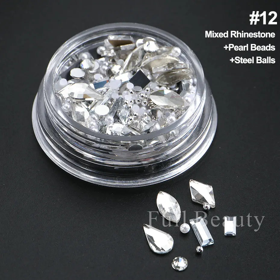 Mixed Mini Nail Rhinestones Flat Back Crystal StonesSpecifications:
Material: AcrylicQuantity: 1 BoxItem Type: Rhinestone &amp; DecorationWeight: 8-12g With BoxNail Inspiration: Nail Art 2023 NewItem: Mixed Glitter NaBeauty Accessories NowBeauty Accessories NowMixed Mini Nail Rhinestones Flat Back Crystal Stones