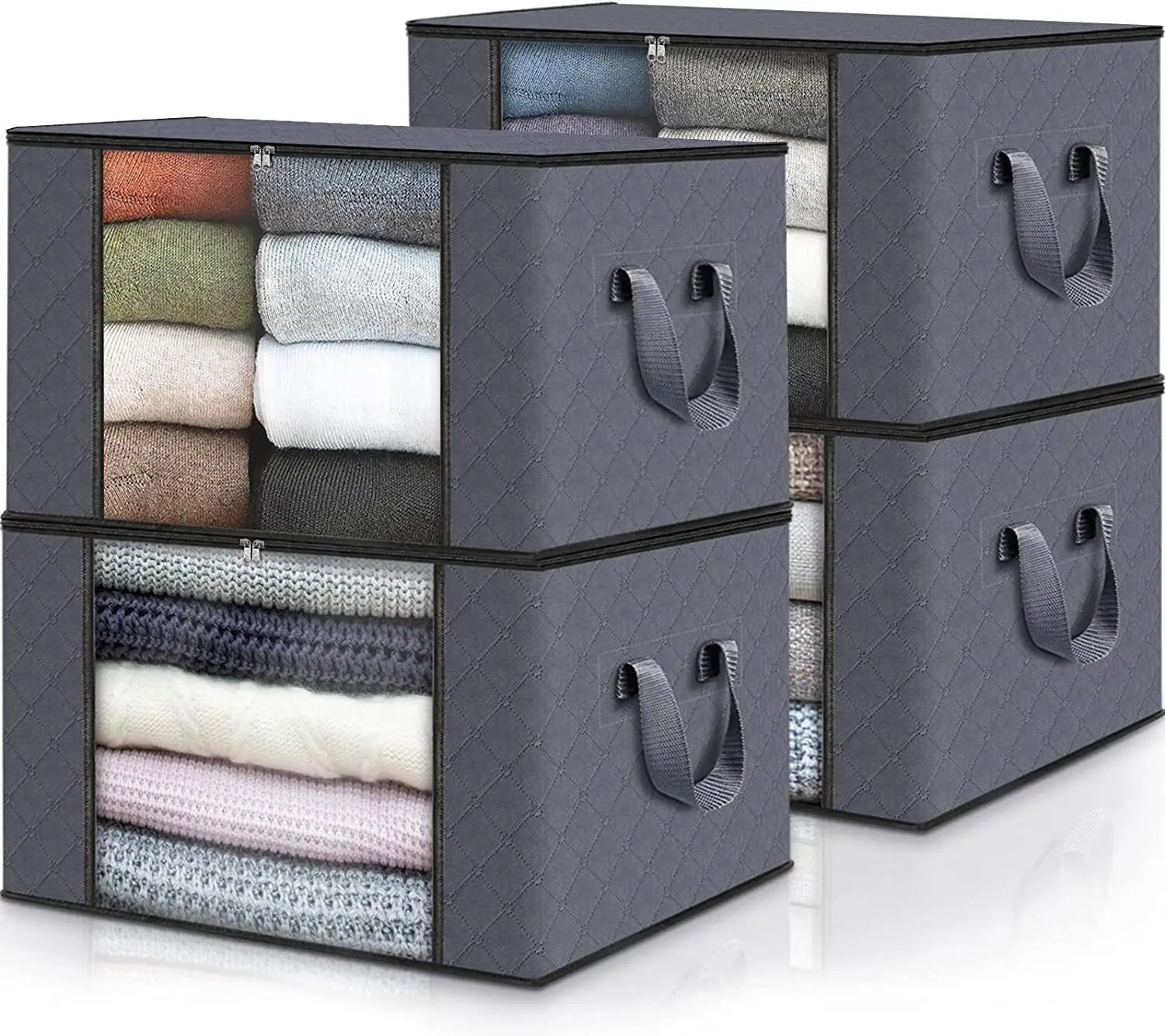 Large Foldable Clothes Storage Bags – Durable Organizer for Clothes, Bedding & Home