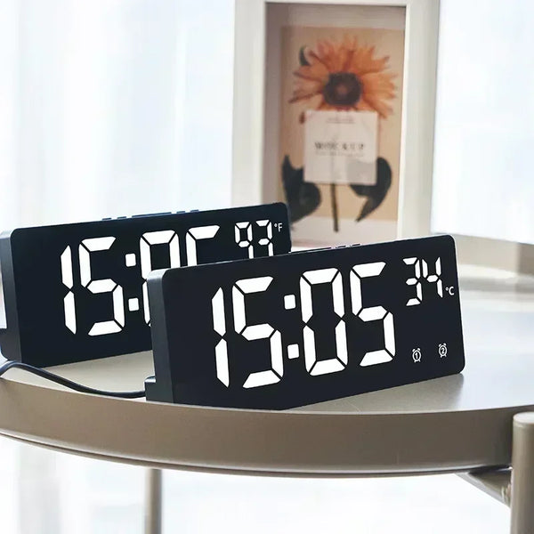 Voice Control LED Alarm Clock – Smart Digital Display