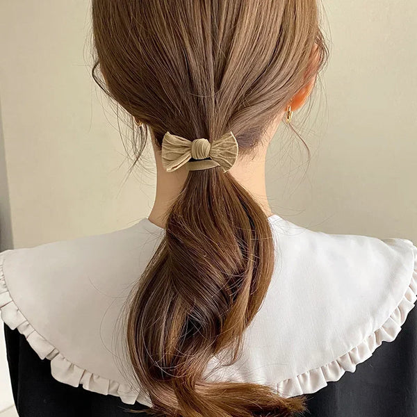 Korean Strong Women Bow Scrunchies Girls Elastic Hair Rubber Bands
